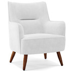 Kit 02 Poltronas Decorativa Fixa Pés De Madeira Isabella D02