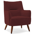 Kit 02 Poltronas Decorativa Fixa Pés De Madeira Isabella D02