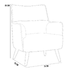 Kit 02 Poltronas Decorativa Fixa Pés De Madeira Isabella D02