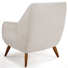 Kit 02 Poltronas Decorativa Fixa Pés De Madeira Paloma D02 Li