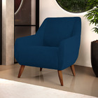 Kit 02 Poltronas Decorativa Fixa Pés De Madeira Paloma D02 Ve