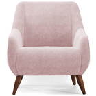 Kit 02 Poltronas Decorativa Fixa Pés De Madeira Paloma D02 Ve