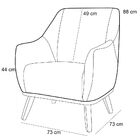 Kit 02 Poltronas Decorativa Fixa Pés De Madeira Paloma D02 Ve