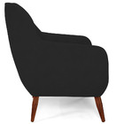 Kit 02 Poltronas Decorativa Fixa Pés De Madeira Paloma D02 Ve