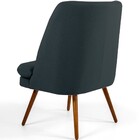 Kit 02 Poltronas Decorativa Fixa Pés Palito Pérsia D02 Linho