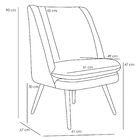 Kit 02 Poltronas Decorativa Fixa Pés Palito Pérsia D02 Veludo