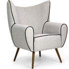 Kit 02 Poltronas Decorativa Fixa Pés Palitos Sala De Estar Ko