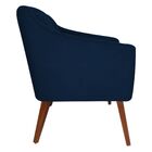 Kit 02 Poltronas Decorativa Gabriela Suede Azul Marinho - Dom