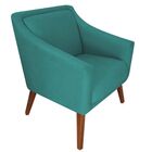 Kit 02 Poltronas Decorativa Gabriela Suede Azul Turquesa - Do