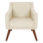 Kit 02 Poltronas Decorativa Gabriela Suede Bege - Dominic Dec