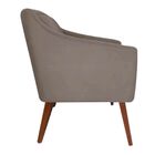 Kit 02 Poltronas Decorativa Gabriela Suede Cappuccino - Domin