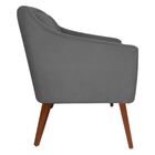 Kit 02 Poltronas Decorativa Gabriela Suede Cinza - Dominic De