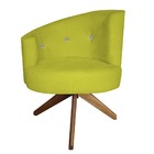Kit 02 Poltronas Decorativa Giovana Base Giratória Suede Amar