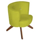 Kit 02 Poltronas Decorativa Giovana Base Giratória Suede Amar