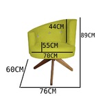 Kit 02 Poltronas Decorativa Giovana Base Giratória Suede Amar