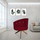 Kit 02 Poltronas Decorativa Giovana Base Giratória Suede Mars