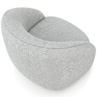 Kit 02 Poltronas Decorativa Giratória Angelina M03 Linho Cinz