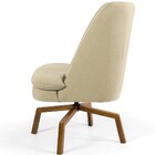 Kit 02 Poltronas Decorativa Giratória Base Ka Castanho Pérsia