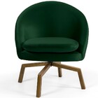 Kit 02 Poltronas Decorativa Giratória Base Ka Rafa D02 Veludo