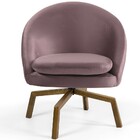 Kit 02 Poltronas Decorativa Giratória Base Ka Rafa D02 Veludo