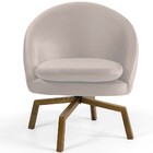 Kit 02 Poltronas Decorativa Giratória Base Ka Rafa D02 Veludo