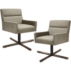 Kit 02 Poltronas Decorativa Giratória Base X Angel D02 Veludo