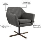 Kit 02 Poltronas Decorativa Giratória Base X Dani D02 Tressê