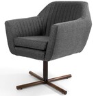 Kit 02 Poltronas Decorativa Giratória Base X Dani D02 Tressê