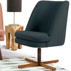 Kit 02 Poltronas Decorativa Giratória Base X Pérsia D02 Linho