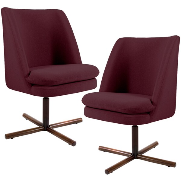 Kit 02 Poltronas Decorativa Giratória Base X Pérsia D02 Velud