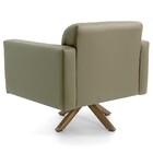 Kit 02 Poltronas Decorativa Giratória De Madeira Alberta Tres