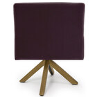 Kit 02 Poltronas Decorativa Giratória De Madeira Angel D02 Ve