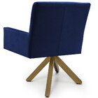 Kit 02 Poltronas Decorativa Giratória De Madeira Angel D02 Ve