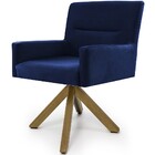 Kit 02 Poltronas Decorativa Giratória De Madeira Angel D02 Ve