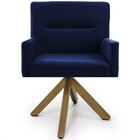 Kit 02 Poltronas Decorativa Giratória De Madeira Angel D02 Ve