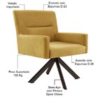 Kit 02 Poltronas Decorativa Giratória Eiffel Choco Angel D02