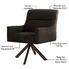 Kit 02 Poltronas Decorativa Giratória Eiffel Choco Angel D02