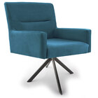 Kit 02 Poltronas Decorativa Giratória Eiffel Grafite Angel D0