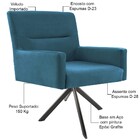 Kit 02 Poltronas Decorativa Giratória Eiffel Grafite Angel D0