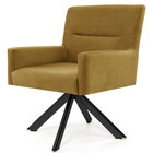 Kit 02 Poltronas Decorativa Giratória Eiffel Preto Angel D02