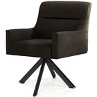 Kit 02 Poltronas Decorativa Giratória Eiffel Preto Angel D02