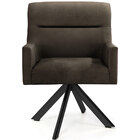 Kit 02 Poltronas Decorativa Giratória Eiffel Preto Angel D02