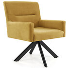 Kit 02 Poltronas Decorativa Giratória Eiffel Preto Angel D02