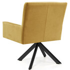 Kit 02 Poltronas Decorativa Giratória Eiffel Preto Angel D02