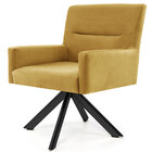 Kit 02 Poltronas Decorativa Giratória Eiffel Preto Angel D02