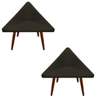 Kit 02 Poltronas Decorativa Ibiza Suede Marrom - D'classe Dec