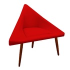 Kit 02 Poltronas Decorativa Ibiza Suede Vermelho - D'classe D