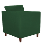Kit 02 Poltronas Decorativa Isis Pés De Madeira Suede Verde -