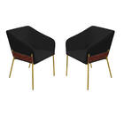 Kit 02 Poltronas Decorativa Jobim Pés De Ferro Gold Bouclé Pr