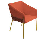 Kit 02 Poltronas Decorativa Jobim Pés De Ferro Gold Bouclé Te